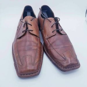Italy Skechers Collection Mens Oxfords Shoes 12 Brown Leather Lace Up Square Toe